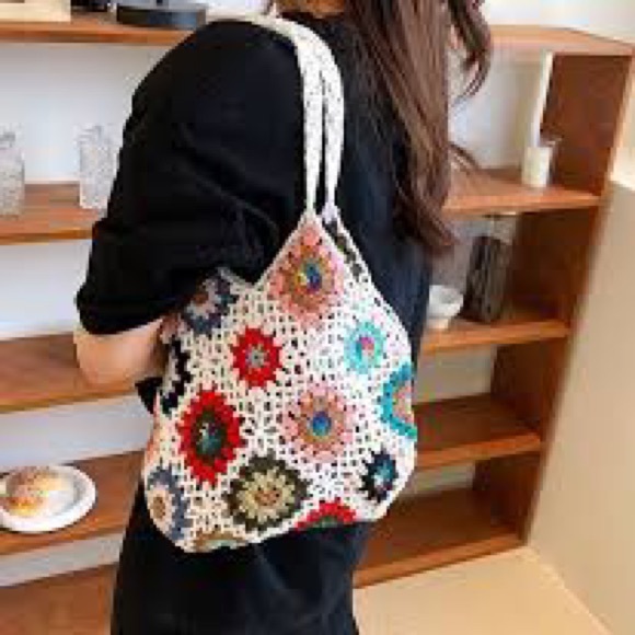 Handbags - Crochet Patch Bag